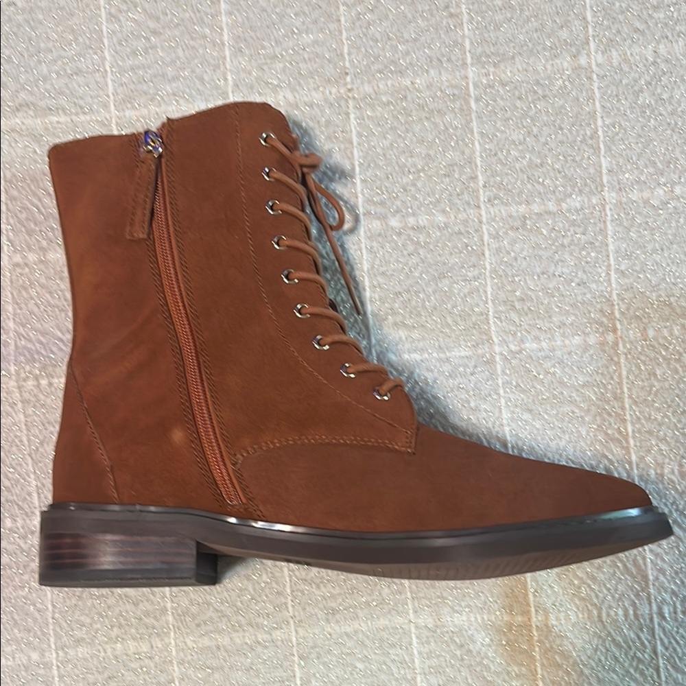 INTENTIONALLY BLANK Chestnut Elaine Suede Lace Up Boots